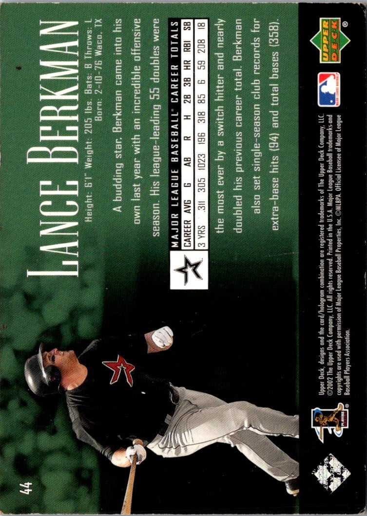 2002 Upper Deck Piece of History Lance Berkman