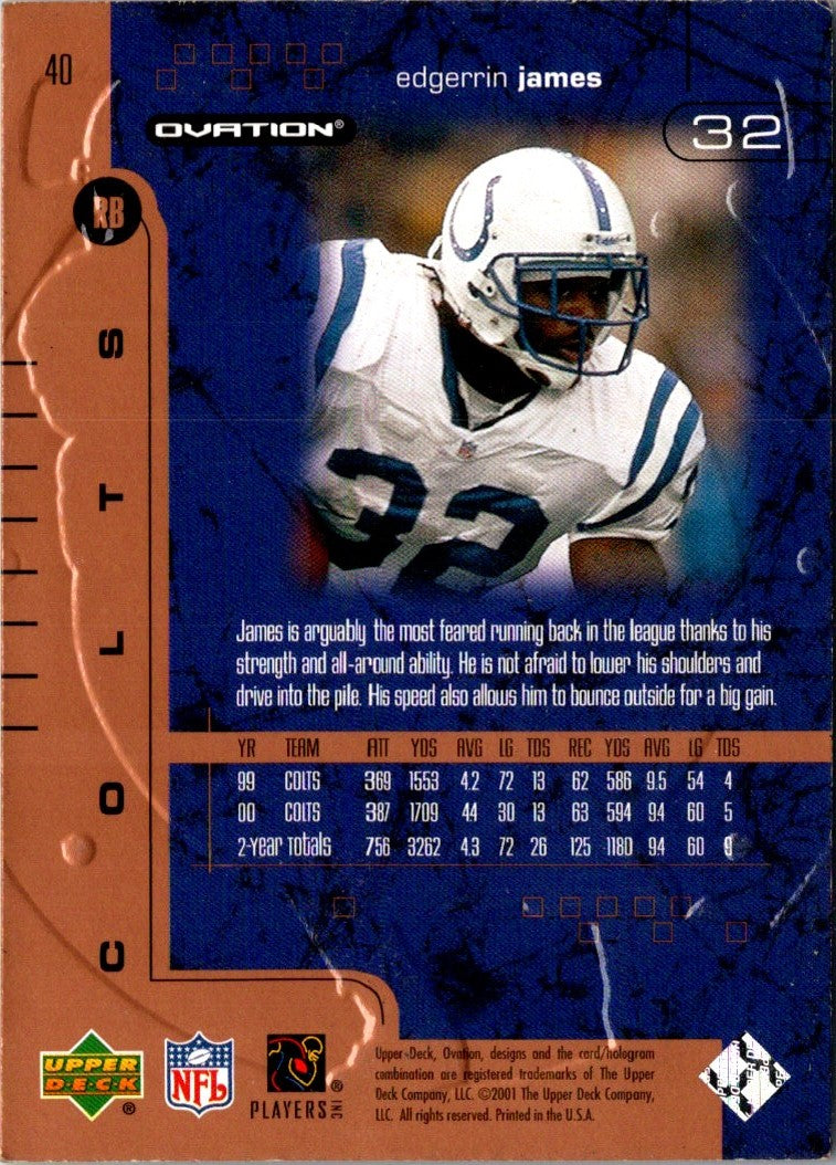 2001 Upper Deck Ovation Edgerrin James