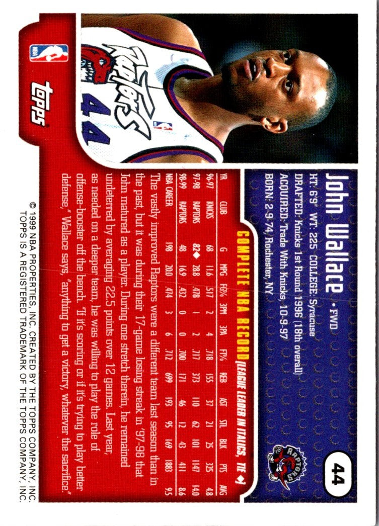 1999 Topps Tipoff John Wallace