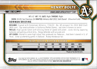 2022 Bowman Draft Baseball Henry Bolte #BD-121 Rookie
