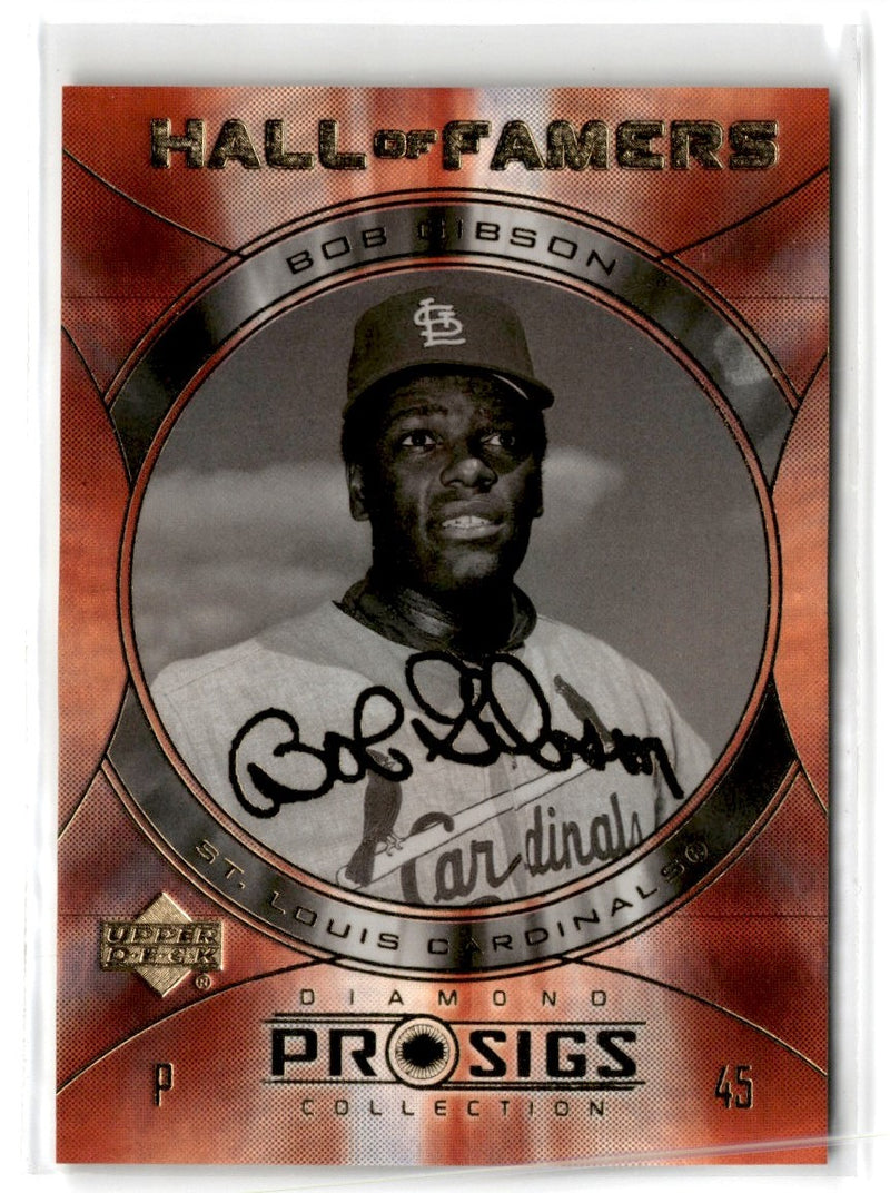 2004 Upper Deck Diamond Collection Pro Sigs Hall of Famers Bob Gibson