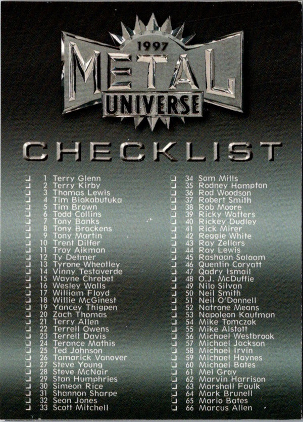 1997 Metal Universe Checklist (1-152) #199