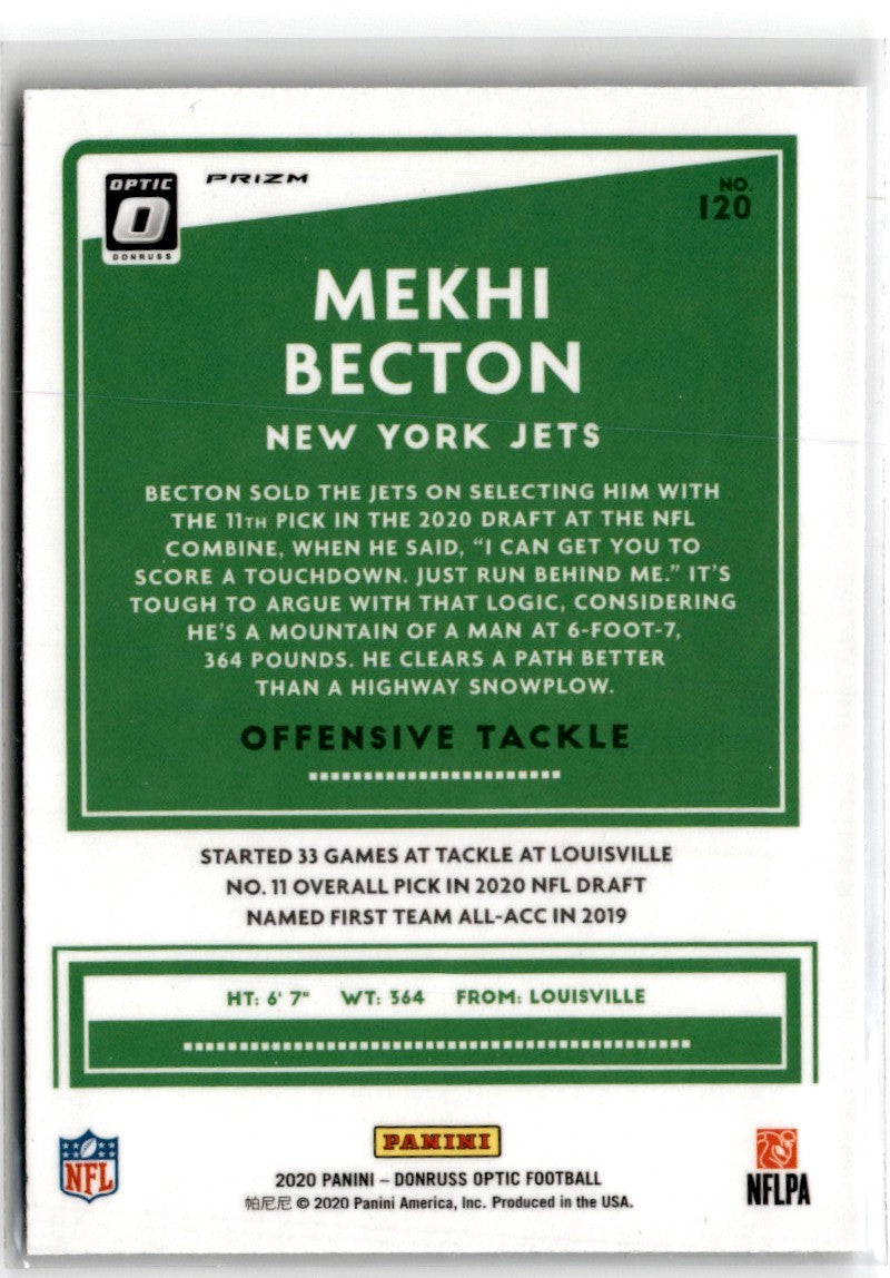 2020 Donruss Optic Mekhi Becton