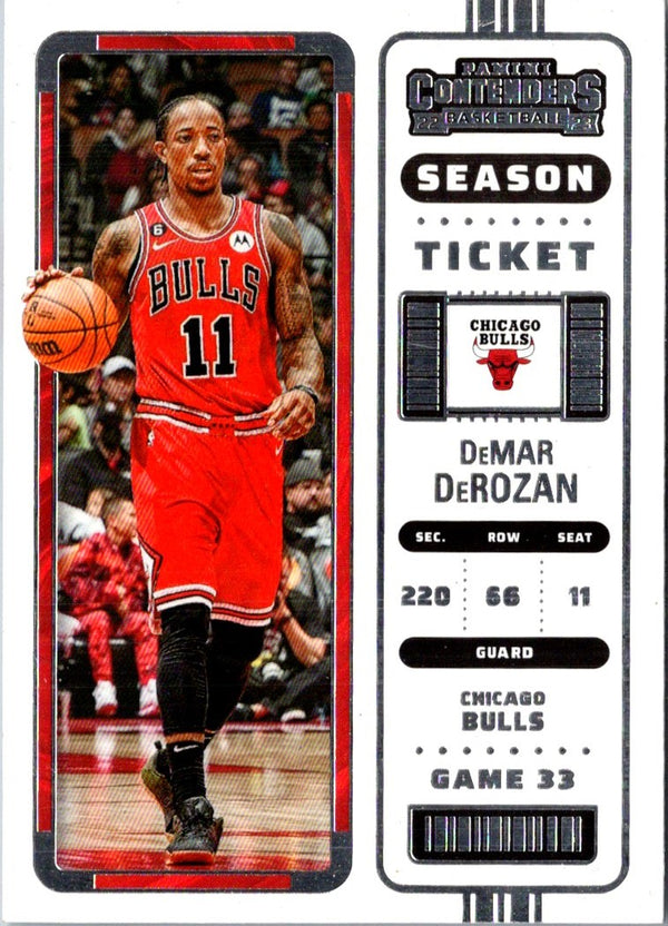 2022 Panini Contenders Game Ticket Red DeMar DeRozan #43