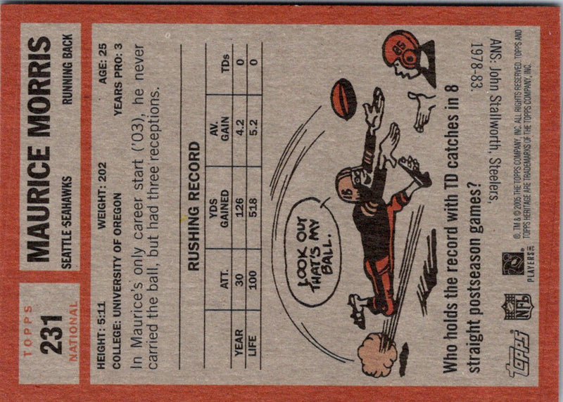 2005 Topps Heritage Maurice Morris