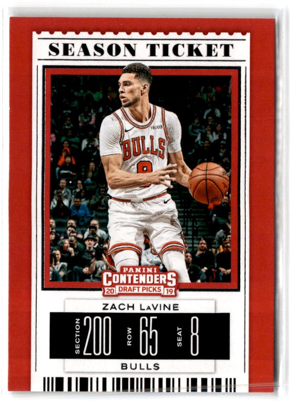 2019 Panini Contenders Draft Picks Ticket Red Foil Zach LaVine #50