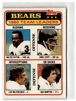 1981 Topps Walter Payton/James Scott/Len Walterscheid/Dan Hampton #264