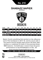 2018 Hoops Shabazz Napier #218