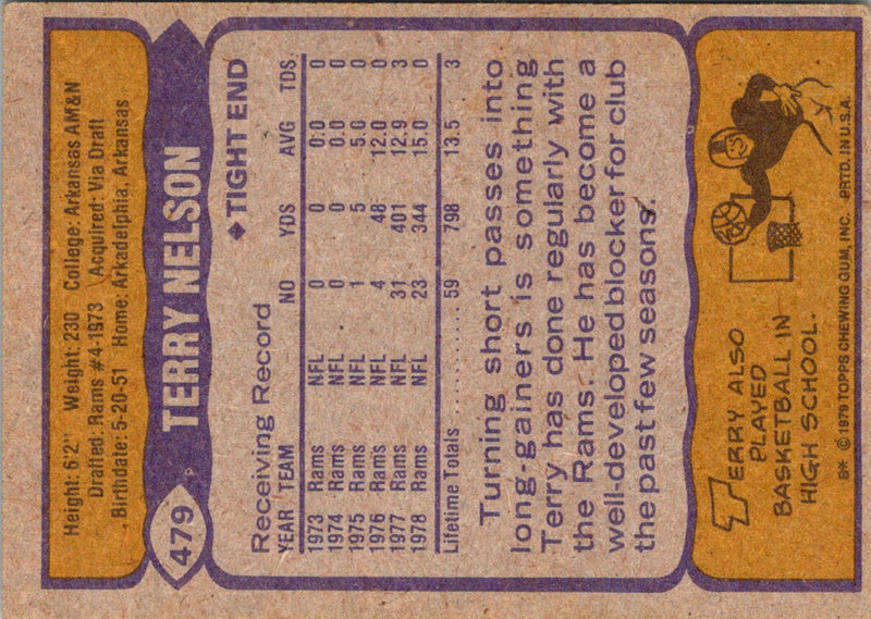 1979 Topps Terry Nelson