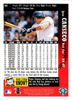 1997 Collector's Choice Jose Canseco #45