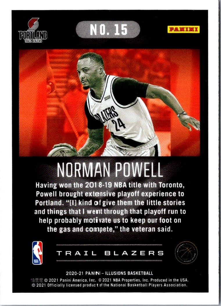 2020 Panini Illusions Asia Red Norman Powell