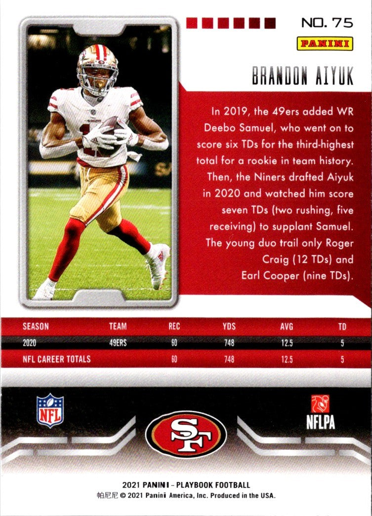 2021 Panini Playbook Brandon Aiyuk