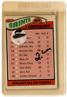 1977 Topps Team Checklists Checklist New Orleans Saints #217