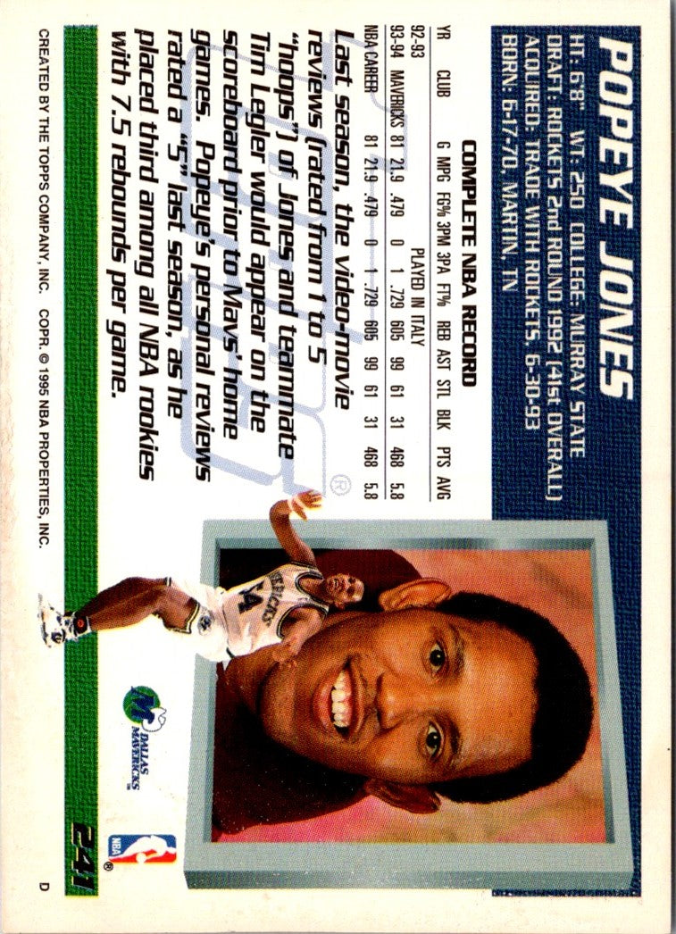 1995 Topps Popeye Jones