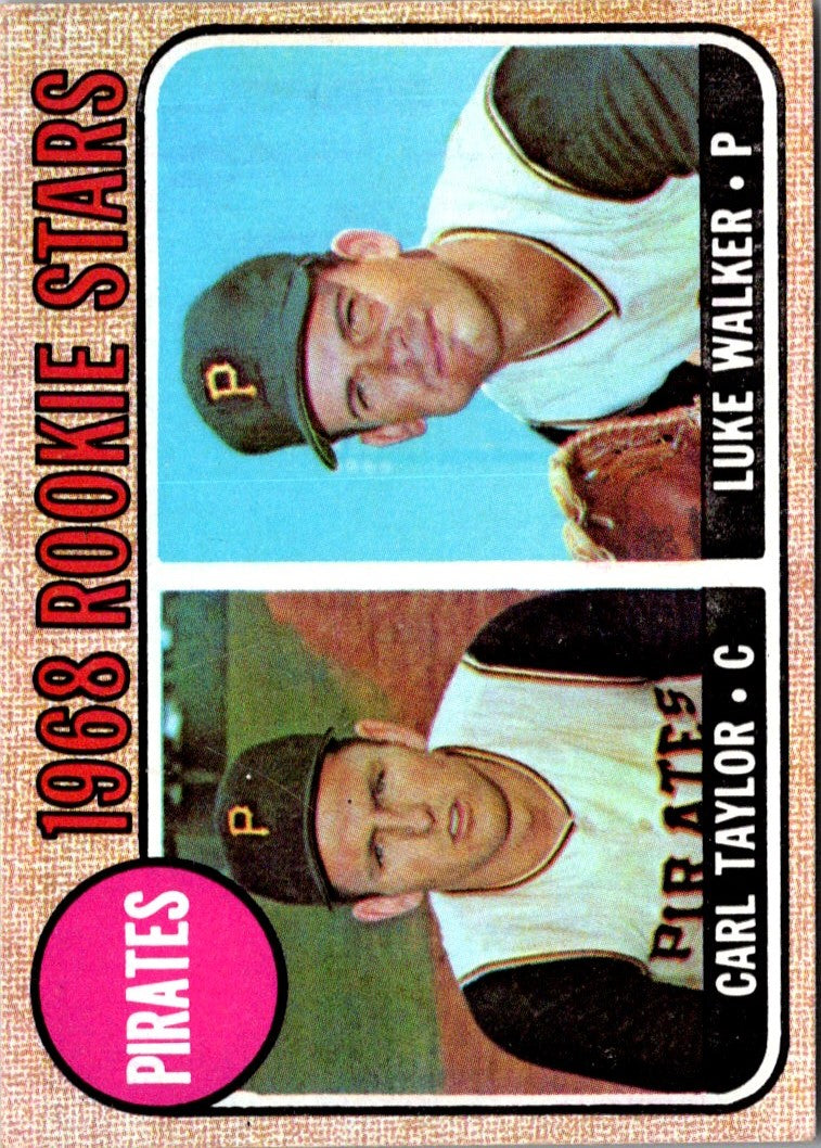 1968 Topps Carl Taylor/Luke Walker