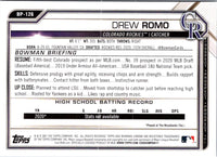 2021 Bowman Prospects Drew Romo #BP-126