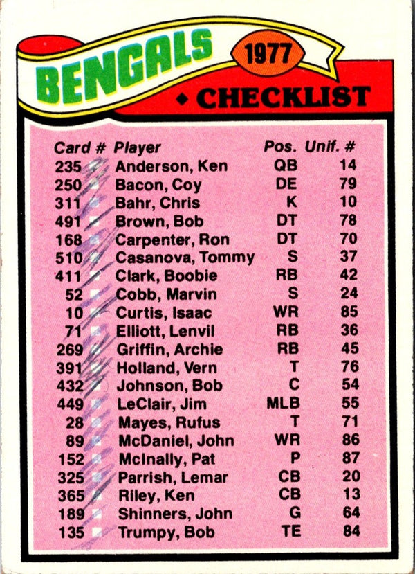 1978 Topps Ken Anderson #205