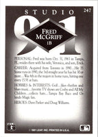1991 Studio Fred McGriff #247