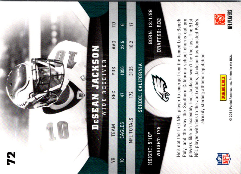 2011 Panini Absolute Memorabilia DeSean Jackson