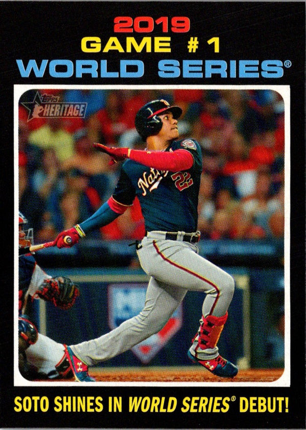 2020 Topps Heritage Soto Shines In World Series Debut! #327