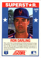 1989 Score Baseball's 100 Hottest Players Ron Darling #71