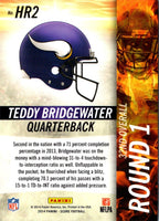 2014 Score Hot Rookies Teddy Bridgewater #HR2