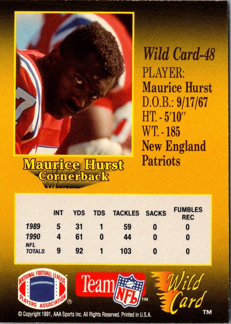 1991 Wild Card Maurice Hurst