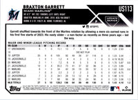 2023 Topps Update Braxton Garrett #US113