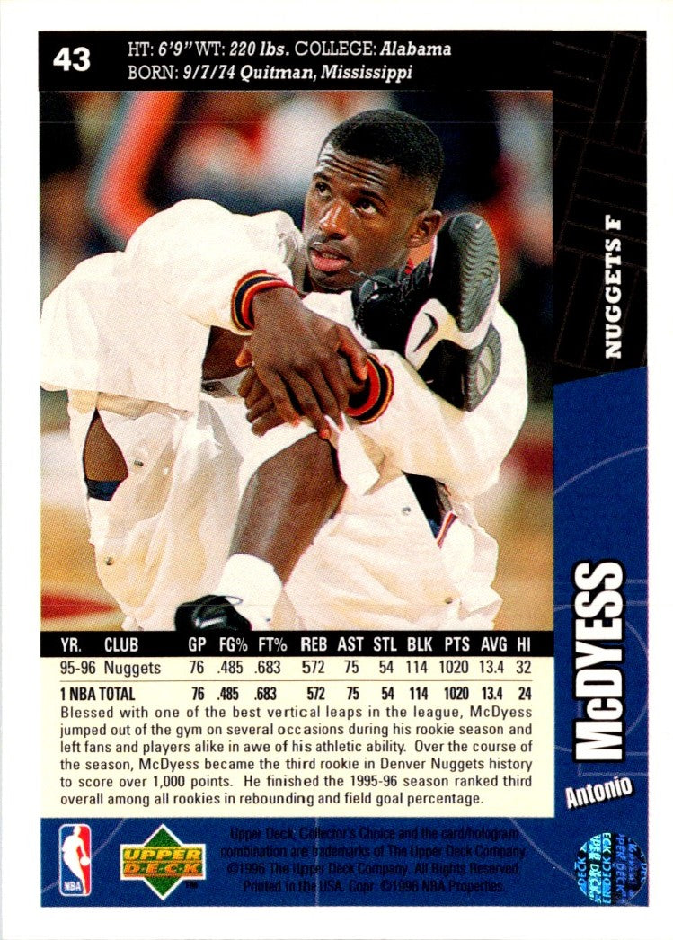 1996 Collector's Choice German Antonio McDyess
