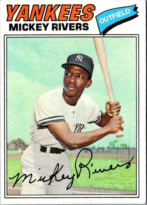 1977 Topps Burger King New York Yankees Mickey Rivers #18