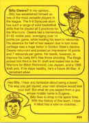 1993 First Amendment Publishing Skinnies Billy Owens