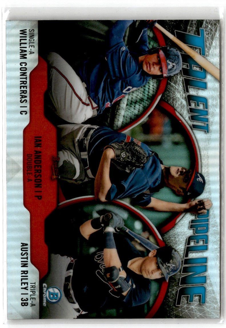 2019 Bowman Talent Pipeline William Contreras/Ian Anderson/Austin Riley