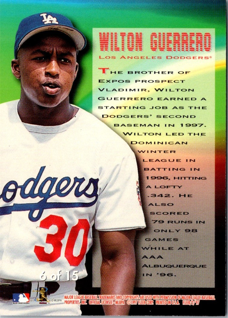 1997 Fleer New Horizons Wilton Guerrero