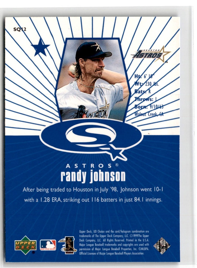 1999 UD Choice StarQuest Blue Randy Johnson