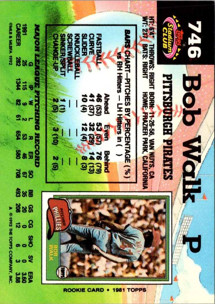 1992 Stadium Club Bob Walk