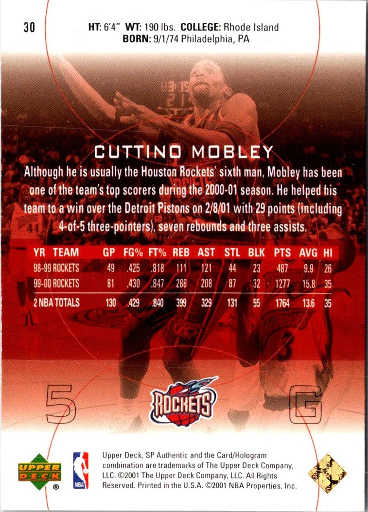 2001 Upper Deck Hardcourt Cuttino Mobley