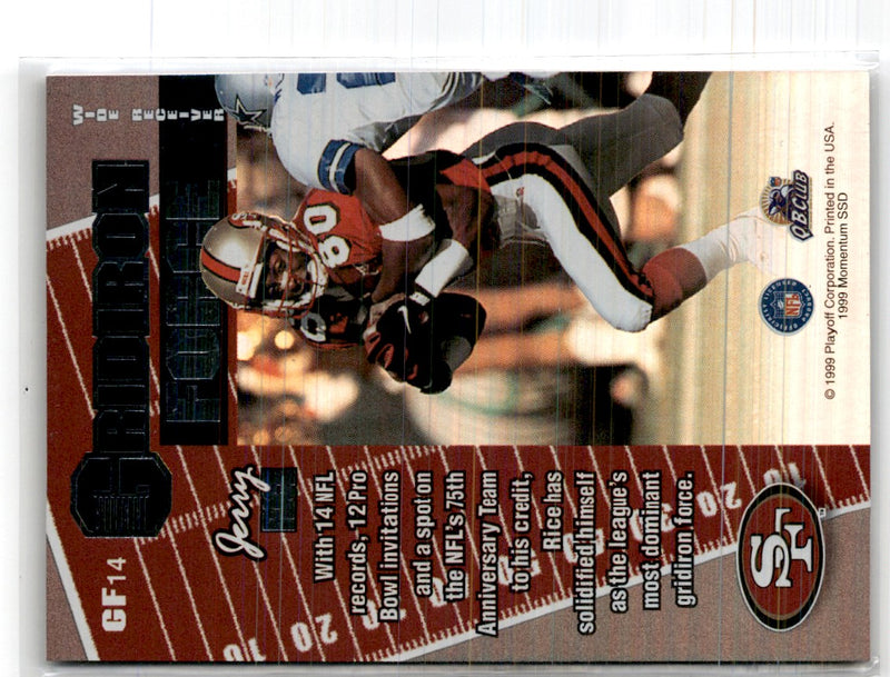 1999 Playoff Momentum SSD Gridiron Force Jerry Rice