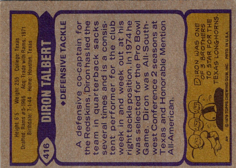 1979 Topps Diron Talbert