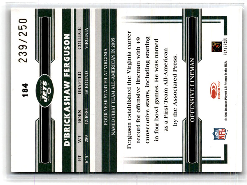 2006 Donruss Threads D'Brickashaw Ferguson