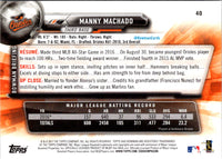 2017 Bowman Manny Machado #40