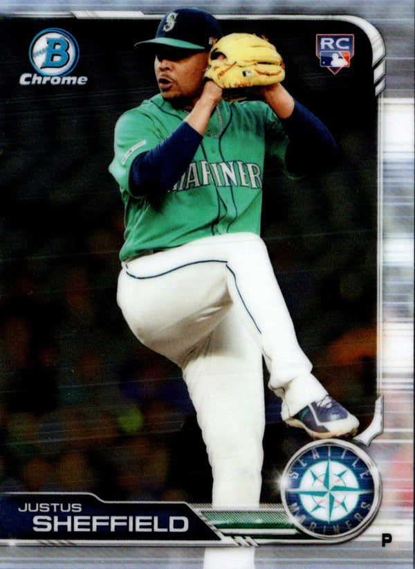 2019 Bowman Chrome Justus Sheffield #58 Rookie