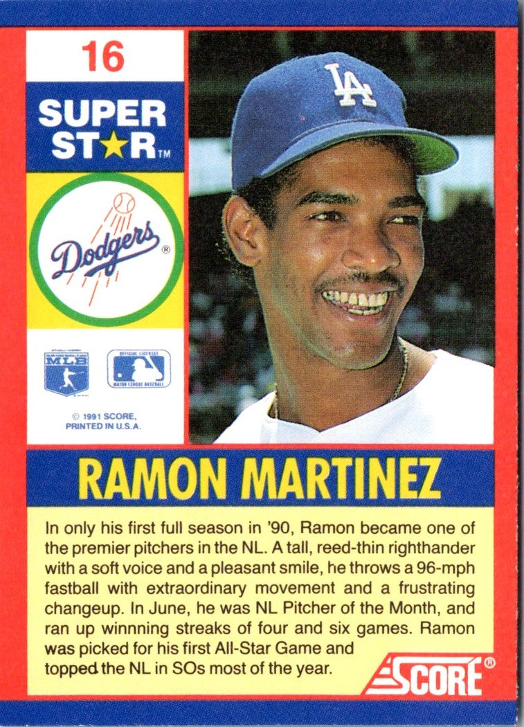 1991 Score 100 Superstars Ramon Martinez