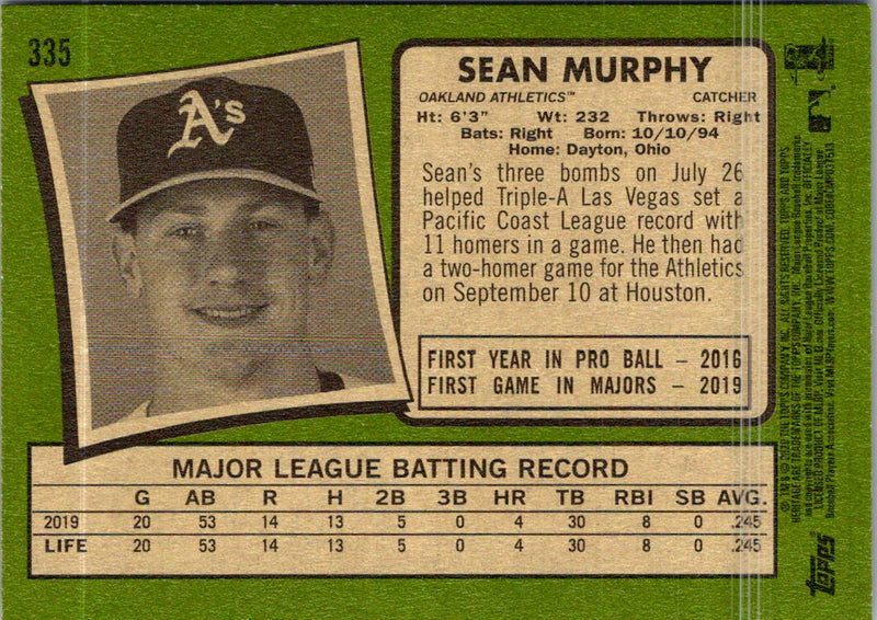 2020 Topps Heritage Sean Murphy