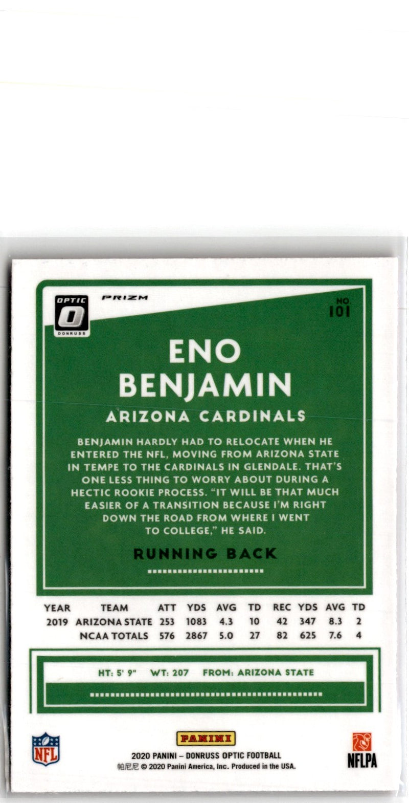 2020 Donruss Optic Pink Eno Benjamin