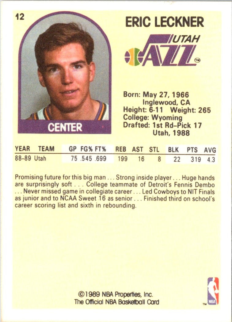 1989 Hoops Eric Leckner