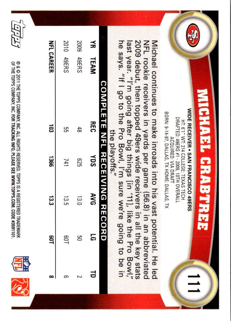 2011 Topps Michael Crabtree