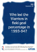 1996 SkyBox Premium NBA Pick-Up Game Sweepstakes Stickers Golden State Warriors