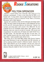 1991 Fleer Rookie Sensations Felton Spencer #6