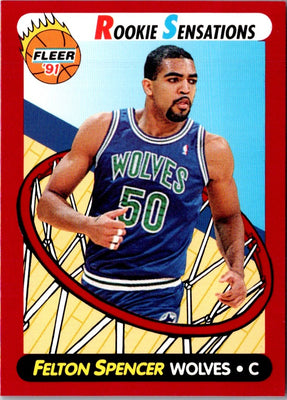 1991 Fleer Rookie Sensations Felton Spencer #6
