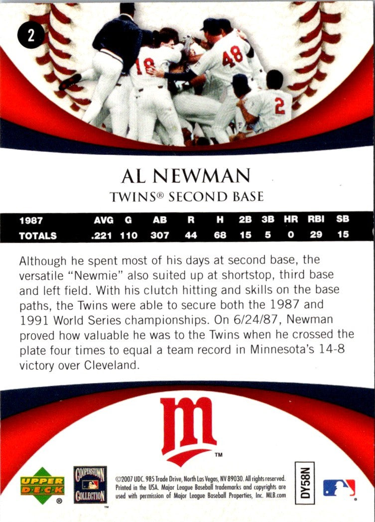 2007 Upper Deck 1987 World Series 20th Anniversary Al Newman